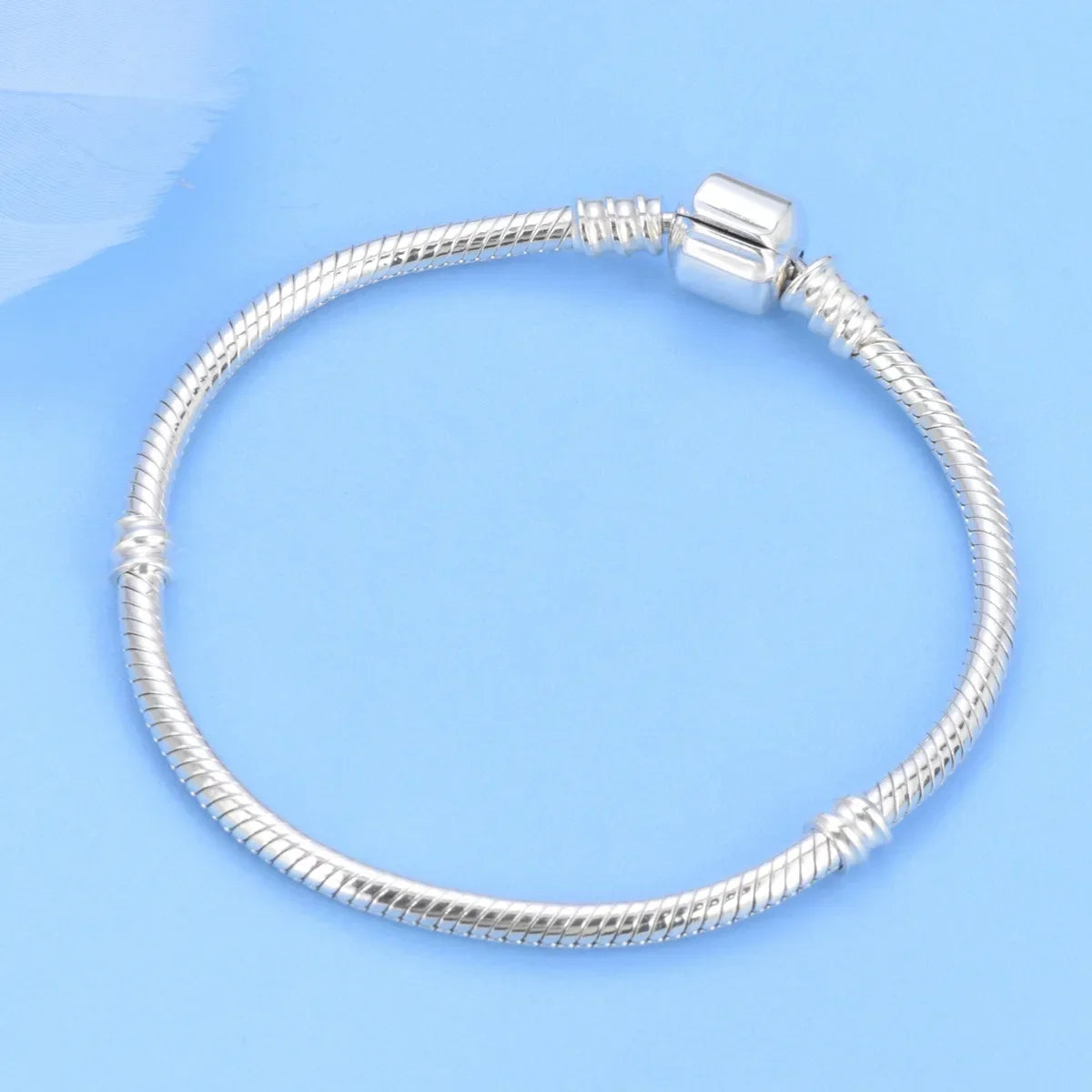High quality bracelet 925 sterling silver classic bucket buckle bracelet fit original charm beads DIY women's jewelry Gifts.
