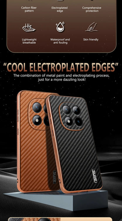 For Xiaomi Redmi Note 15 pro plus Carbon Fiber Phone Case -New Hot Series Mi Note 13/14 pro Plus/15 pro Poco X7/X6/M6 pro Case5G.