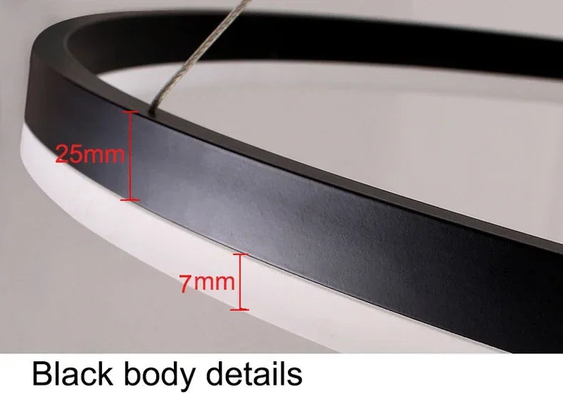 2025, moderner LED-Deckenleuchter für Zuhause, gebürstet, runde Ringe, montierte Anhängerbeleuchtung, Wohnzimmer, Gold, Kaffeefarbe, Hängelampe