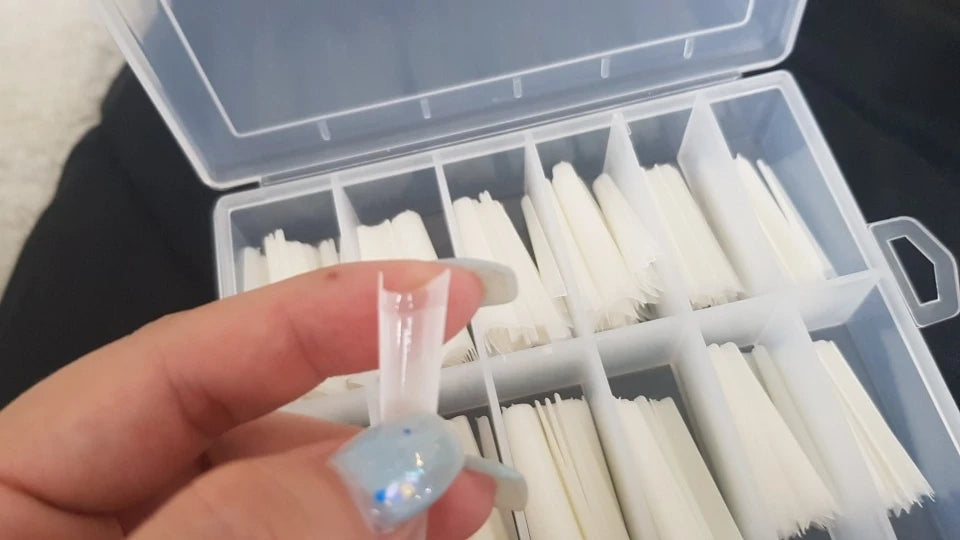 240PCS/Box False Nail Tips Square Straight Extra Long Half Cover Nails Artificial Acrylic False Nail Tips Press On Manicure Tool.