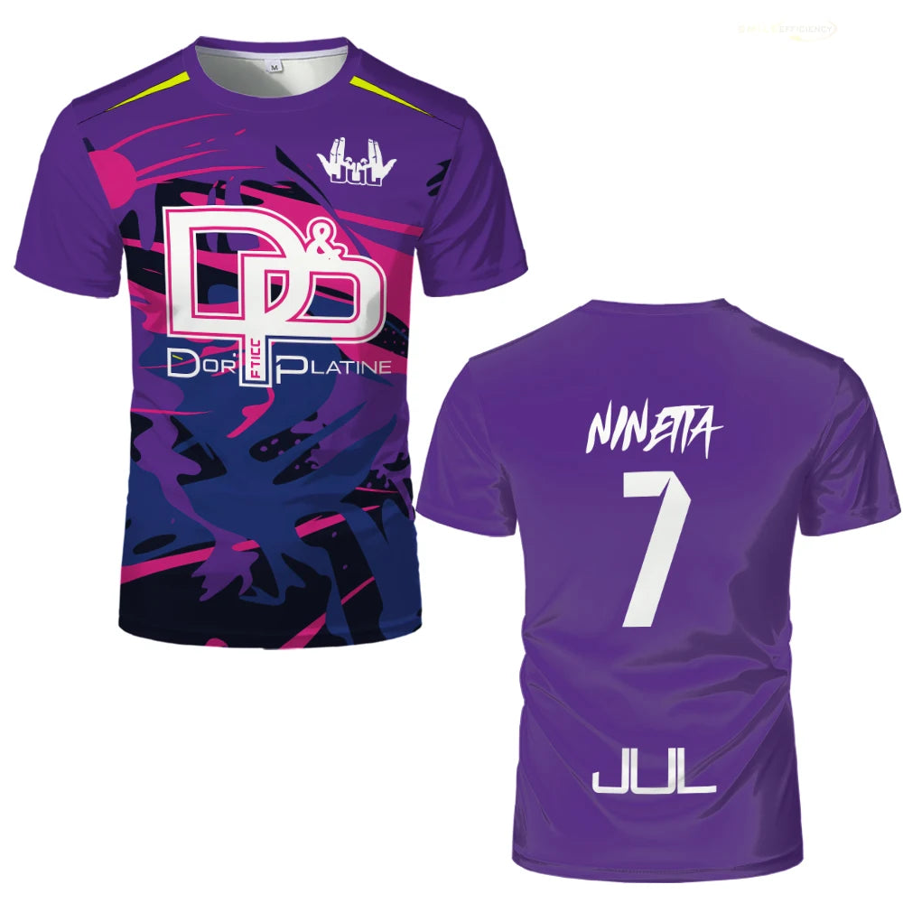 New Summer Maillo Jul T-shirt Youth Training Breathable Quick Drying Football Jersey Men's Custom Outdoor Sports Tops Fan Gifts.