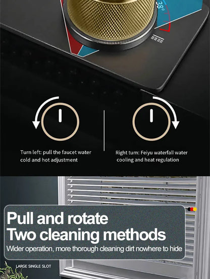 Kitchen Sink 304 Stainless Steel Rain Waterfall Single Trough Honeycomb Large Single Trough Washing Basin