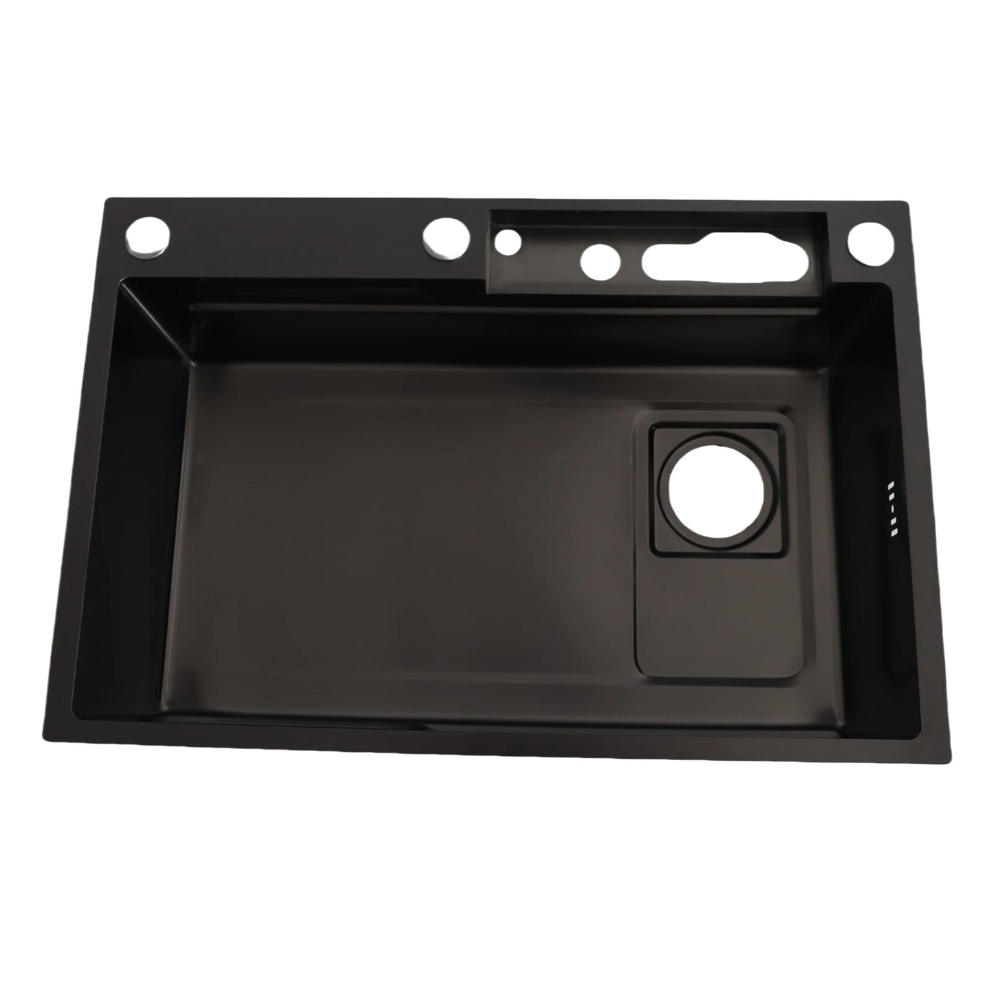 Küchenspüle unter der Theke, 68 x 45 cm, verdickter Edelstahl, Digitalanzeige, Küchenspüle, Unterbauwaschbecken