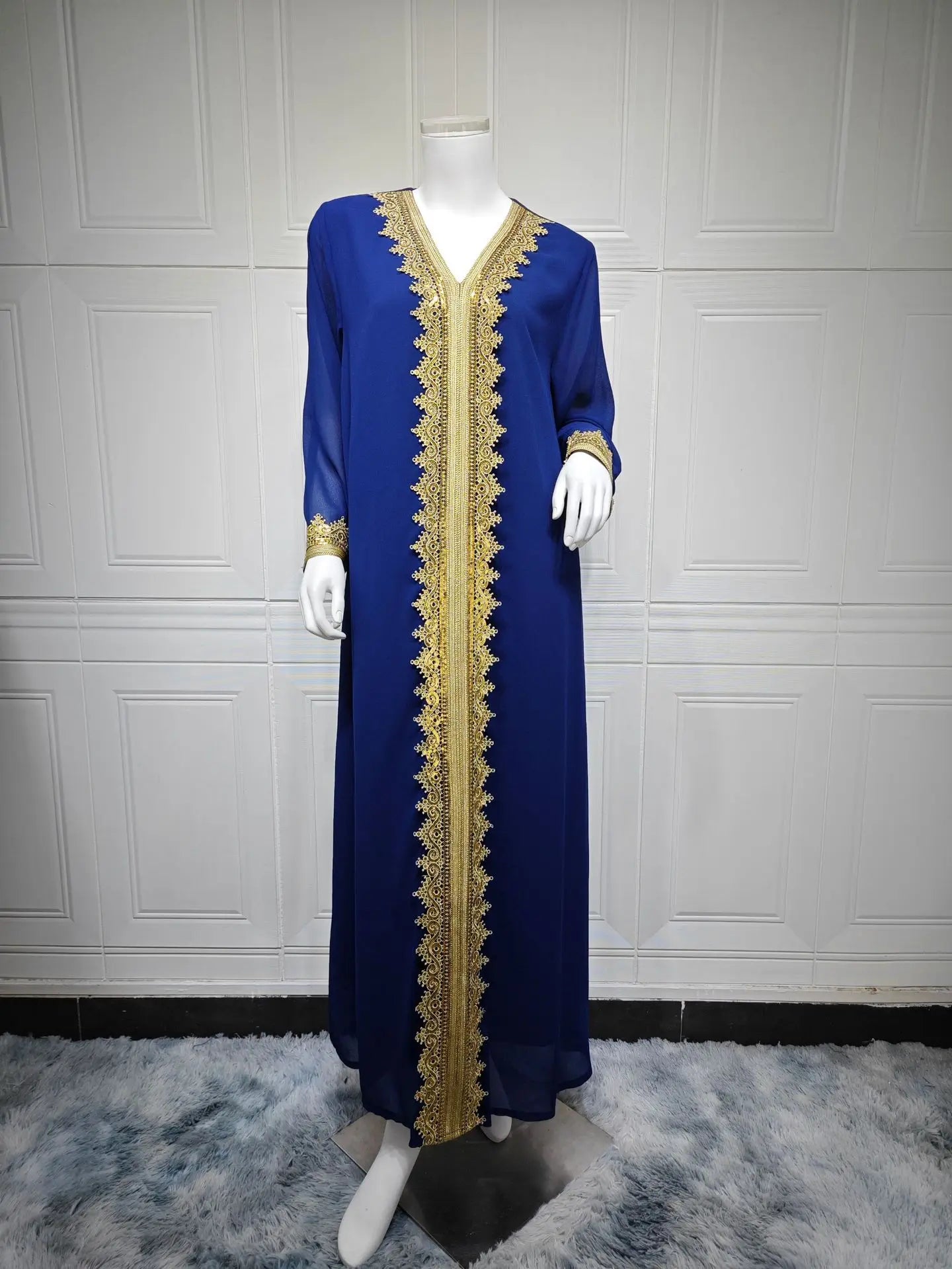 Eid Frauen Abaya Kleid Muslim 2-teiliges Set Strickjacke mit Innenkleid Schnürmantel Kaftan Robe Jalabiya Ramadan Marokko Kaftan 2025