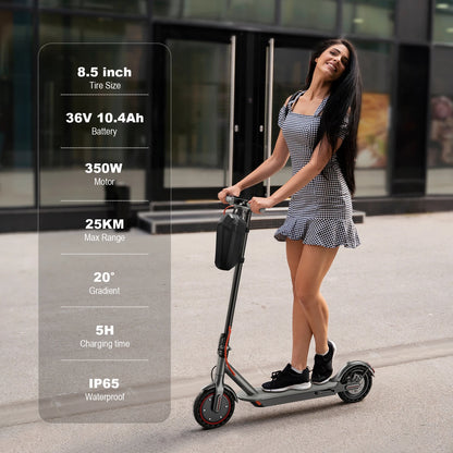 JUICEASE E1 Electric Scooter 36V 10.4Ah Battery 350W Motor 25KM Range 31KM/h Speed Foldable Design Smart APP Control EU Stock.