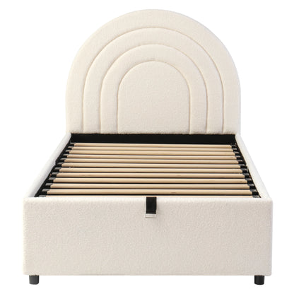 Polsterbett 90*200, Kinderbett, Einzelbett mit Lattenrost und Kopfteil, für Erwachsene und Jugendliche, Holzlatten, Baumwolle