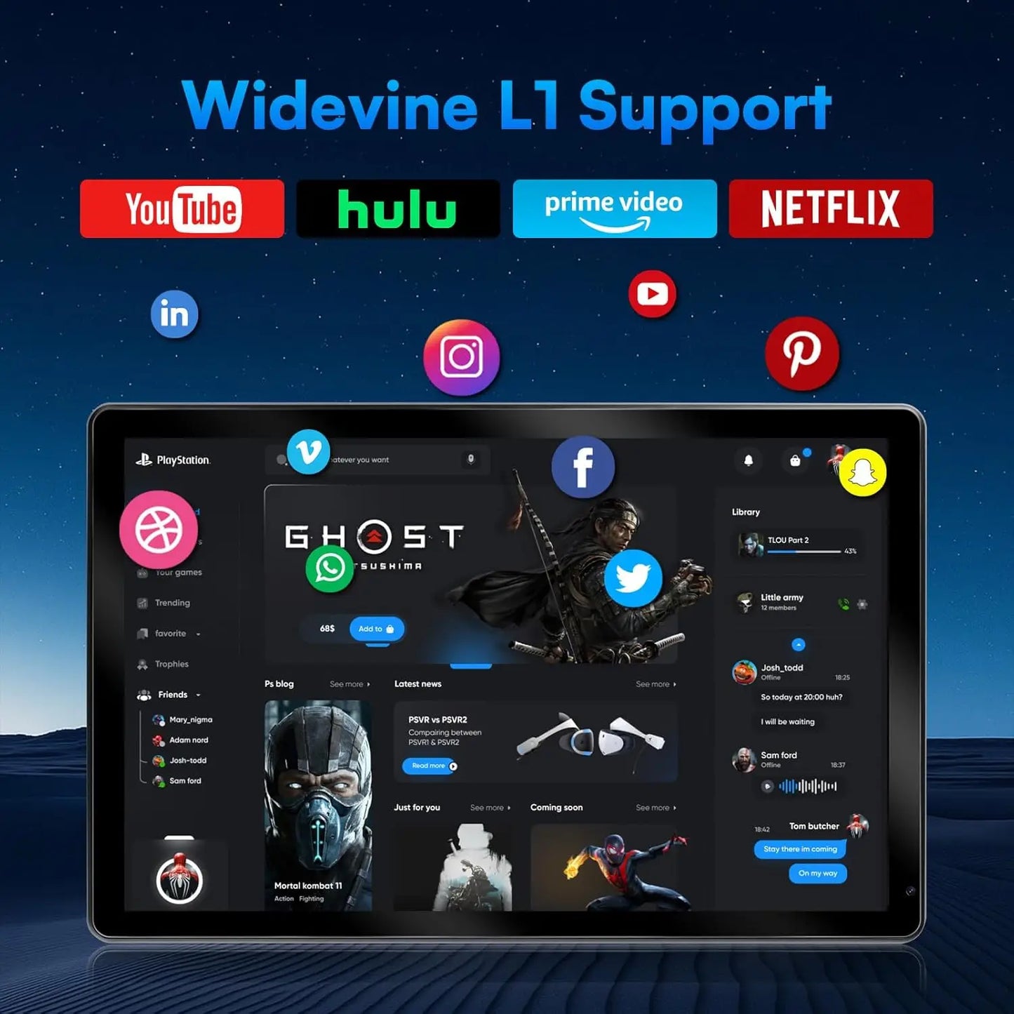 URAO C109L 10 Inch Tablets Android 15 A523 Octa Core Tablet 24GB+128GB 1 TB Expansion WiFi 6 5MP+8MP Camera Keyboard Mouse Set.