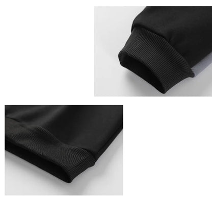 2025 Men Casual Sweatshirt Hoodie Men Harajuku Streetwear Pullover Male Patchwork Loose O-Neck Fashion Hip Hop Hoodies.