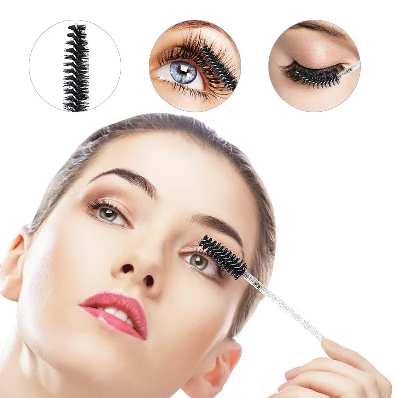 500/1000PCS Eyelashes Brushes Set Wholesaler Disposable Lash Mascara Brush Lashes Extension Eyebrow Wands Applicator Makeup Tool.