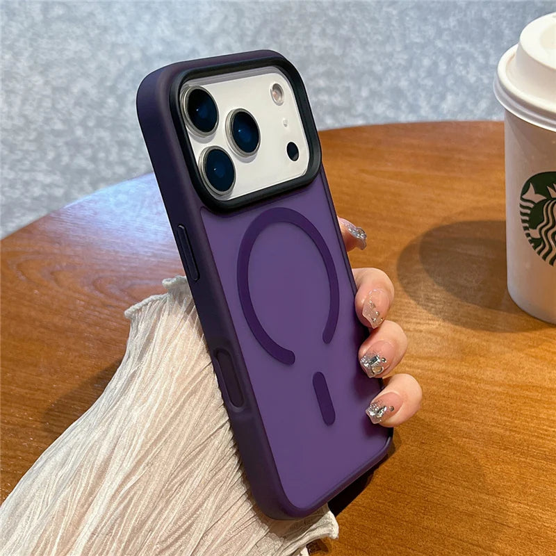 Matte Magsafe Case For iPhone 17 Air 17Pro 17Pro Max Translucent Wireless Charge Magnetic Hard Cover for iphone 16Pro 16Pro Max.