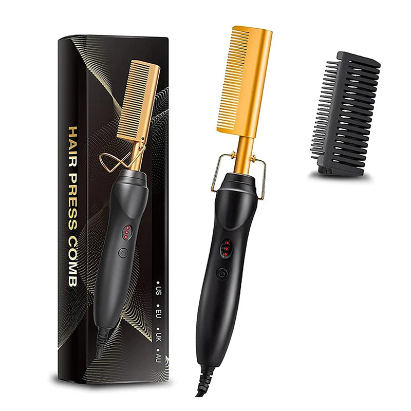 Hot Comb Straightener Electric Hair Straightener Portable Hot Comb Electric Hot Comb For Wigs.