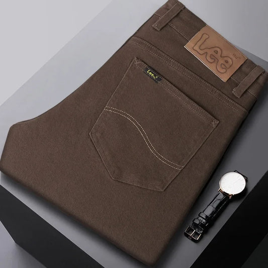 2024 herbst/Winter Neue männer Jeans Business Lose-Fit Gerade Bein Hohe Taille Baumwolle Casual Trendy hosen