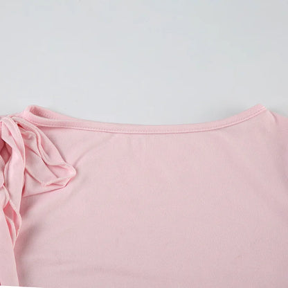 Summer Lace-Up T-Shirts Vest For Women Long Sleeve High Waist Cropped Y2k Top Pullover Female 2025 New Tank Top.