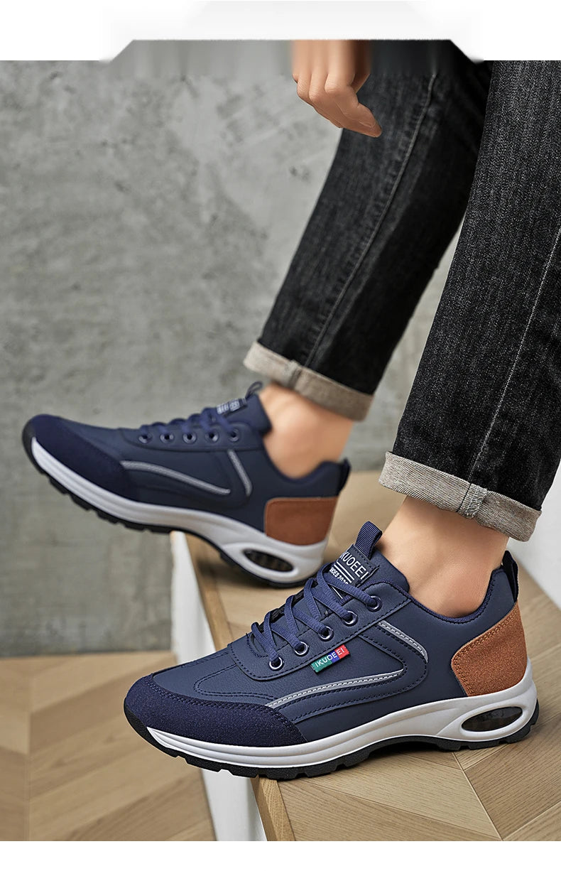 Men's Trendy Sports Shoes Lightweight Breathable Modern Non Slip Shoes Suede Detailing Outdoor Stylish Daily Wear Men Sneakers.
