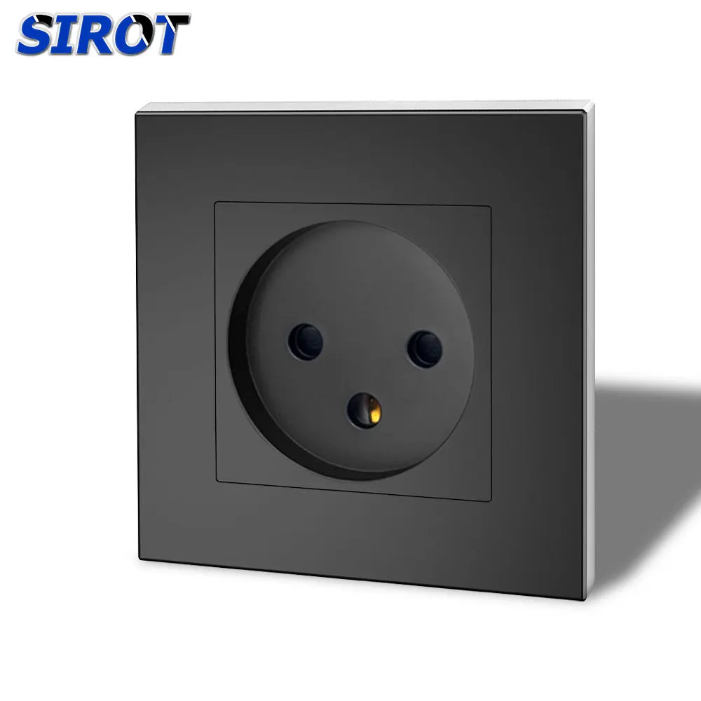 SIROT Israelische Steckdose mit USB Typ C, 86 mm flammhemmendes PC-Panel, AC 230 V 50 Hz, israelische Standard-Wandsteckdose, Weiß, Schwarz, Grau.