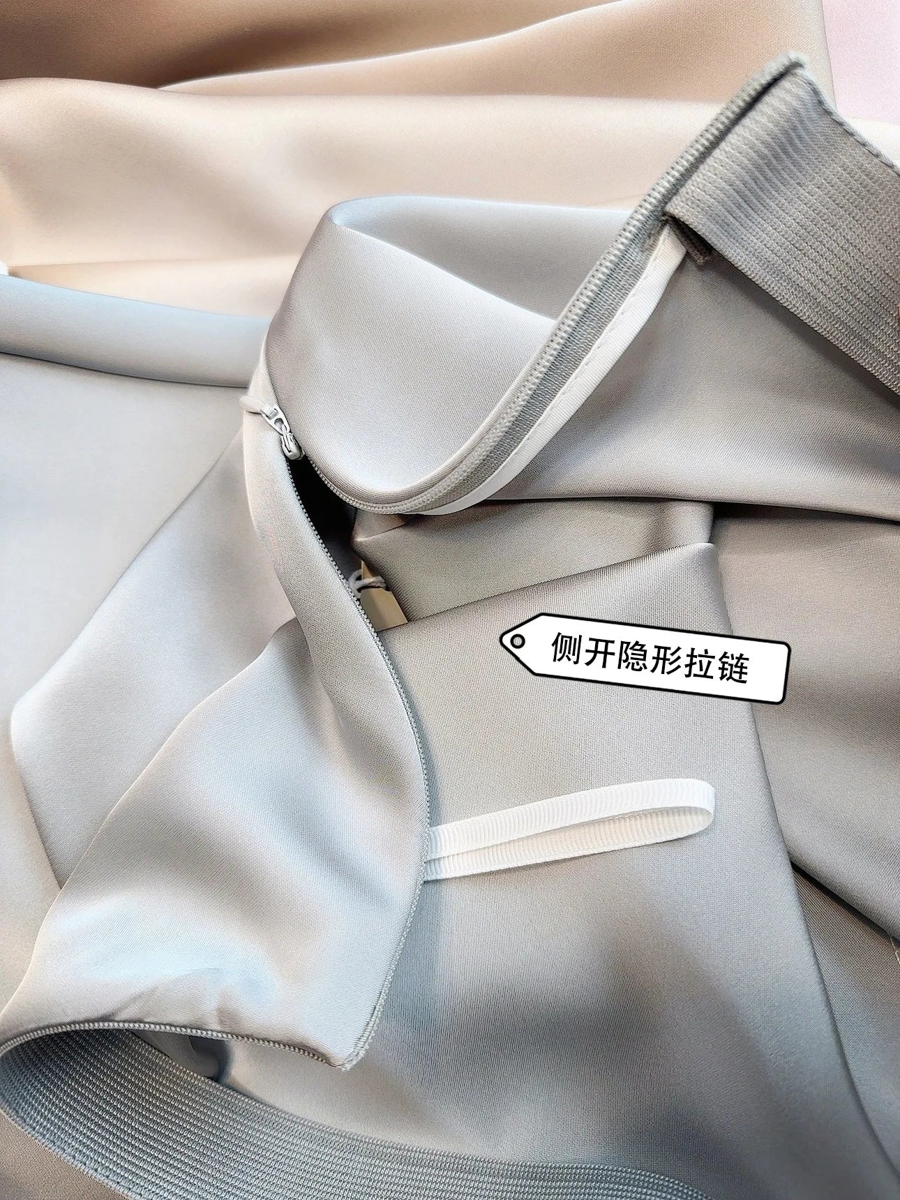 French Style Chic Women's Acetic Acid Satin Flowy High Waist Hip Hugging Skirt for Spring/Summer Fishing Tail Skirt A-line Skirt.