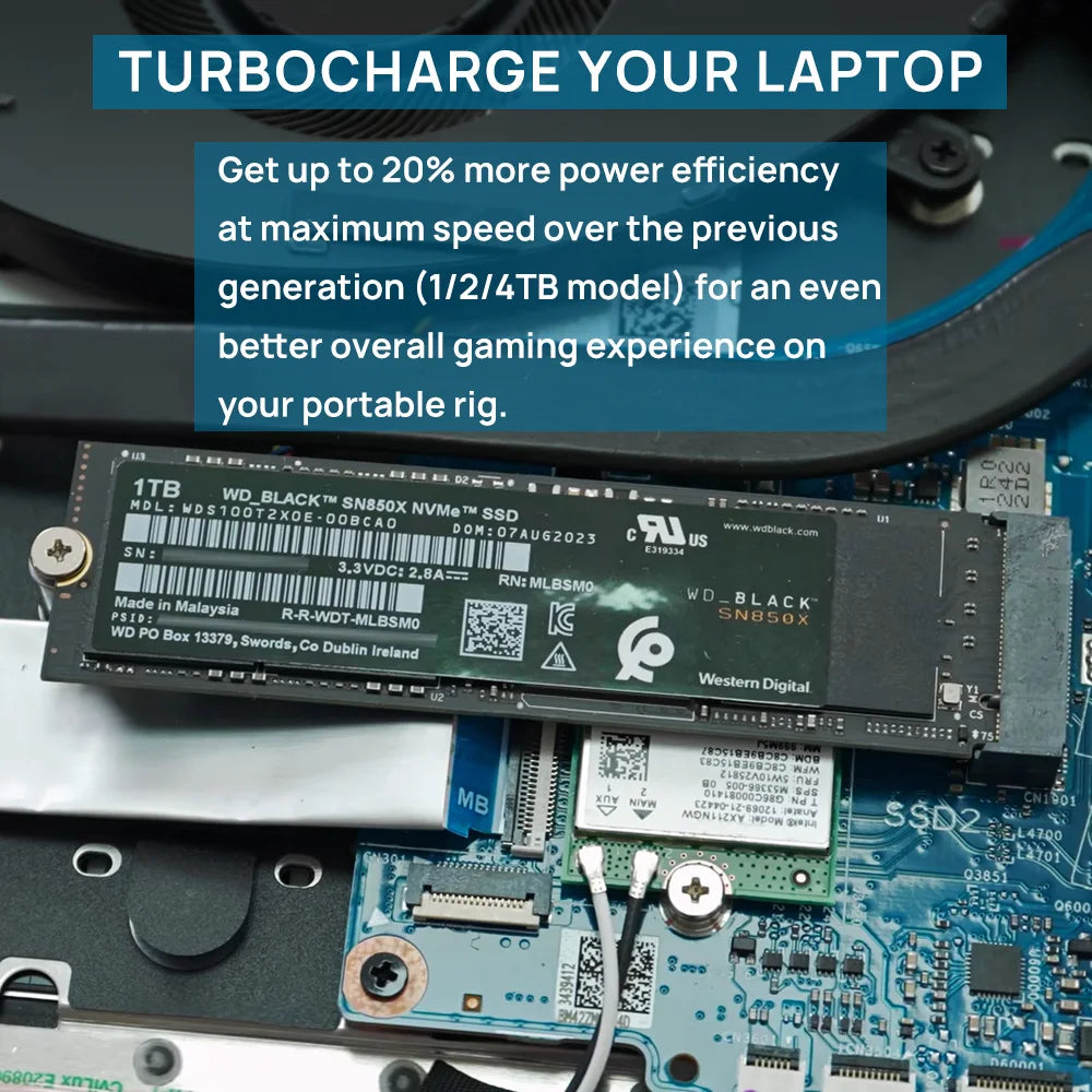 Western Digital SN850X 1TB 2TB 4TB WD_BLACK M.2 2280 NVMe PCIe Gen 4.0x4 SSD Solid State Drives for Gaming Computer Laptop PS5.