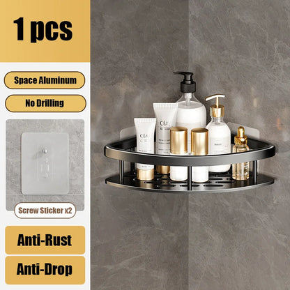 Klebstoff Dusch-Caddy Regal Metall Wand Badezimmer regale Korb Kein Bohren Gestelle Für Badezimmer-Speicher-Organizer & Heim dekor