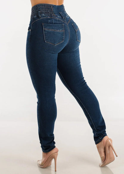 High Waist Elastic Denim Jeans Slimming Sexy Hot Girl Butt Lifting Long Pants Trendy Women's Fashion from Mainland China.
