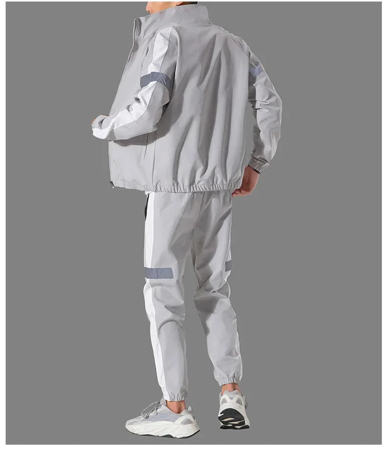 Trendy Men's Sportswear Set Casual Open Cardigan Sweatshirt Jacket with Pants Autumn Winter New Style Cross-Border Clothing