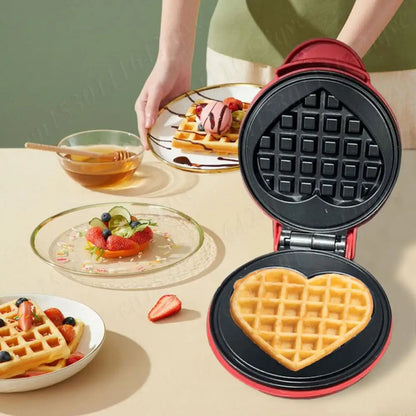 Sandwich Cake Baking Tray Mini Waffle Maker Nonstick Household Breakfast Electric Baking Pan Eggette Mini Waffle Biscuit Machine.