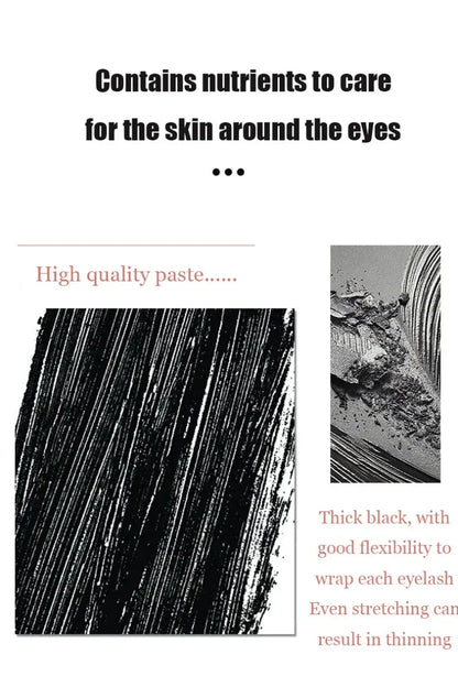 4D Silk Fiber Lash Mascara Lengthening Thick Curling Waterproof Mascara No Fading 24h Lasting Eye Lashes Brush Enhance Eyelashes.