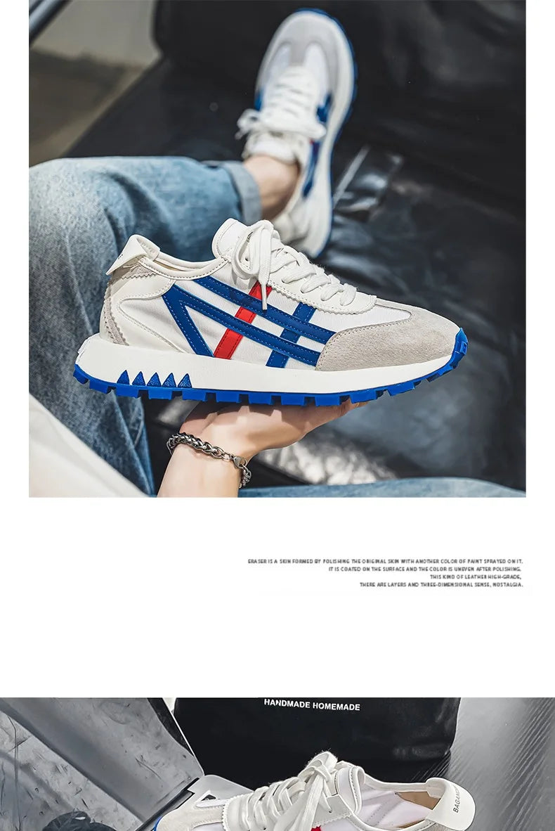 New men's trendy versatile casual sports shoes, men's thick-soled lightweight non-slip breathable trendy shoes кроссовки мужские.