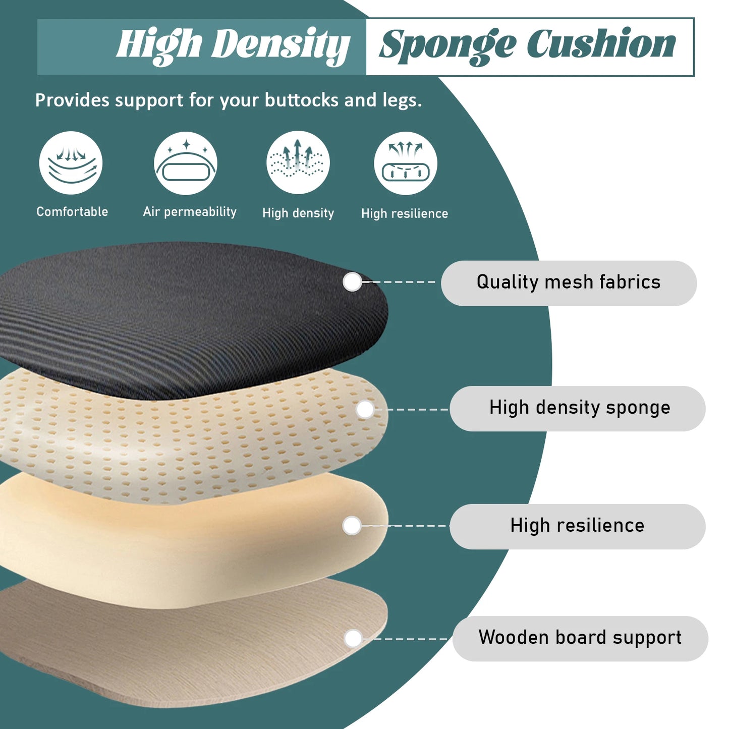 Durrafy Ergonomischer Bürostuhl, Schreibtischstuhl mit verstellbarer Kopfstütze, Armlehnen und Lordosenstütze, Netzdrehstühle, Schwarz