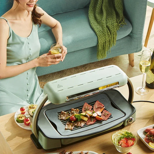 New Smokeless Barbecue Oven Barbecue Pot Household Multi-function Indoor Electric Oven Korean Style Skewer.