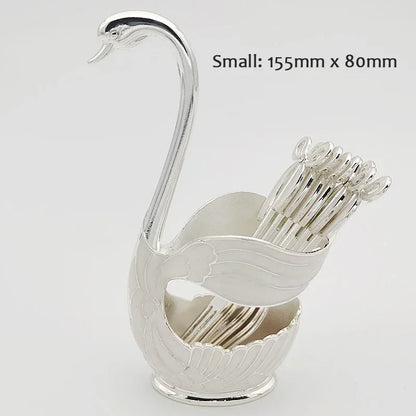 Swan-Shaped Cutlery Holder, Elegant Spoon and Fork Base, Luxury Tableware Storage, Stylish Kitchen Decor and Organizer for Home