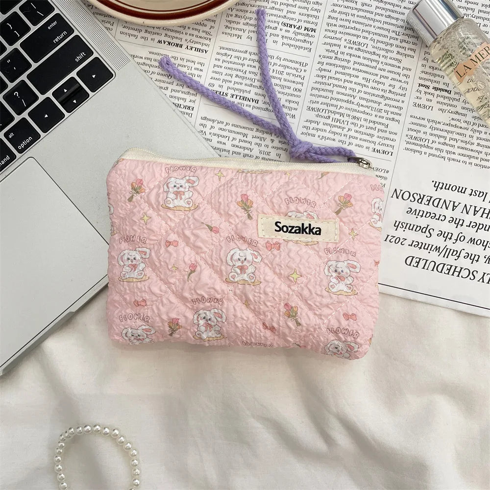 Cute Travel Cosmetic Lipstick Earphone Card Small Portable Storage Bag Purse Mini Makeup Handbags Pouch Organizer In Make Up Bag