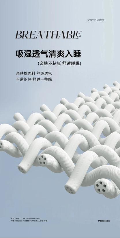 2025 new solid color princess wind-washed cotton skin-friendly cotton twist lace craftsmanship beautiful series four-piece set.