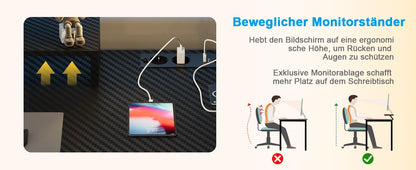 Devoko Gaming Tisch mit LED & Steckdosen,120x60 cm DIY-Stecktafel Schreibtisch mit Ablageregalen