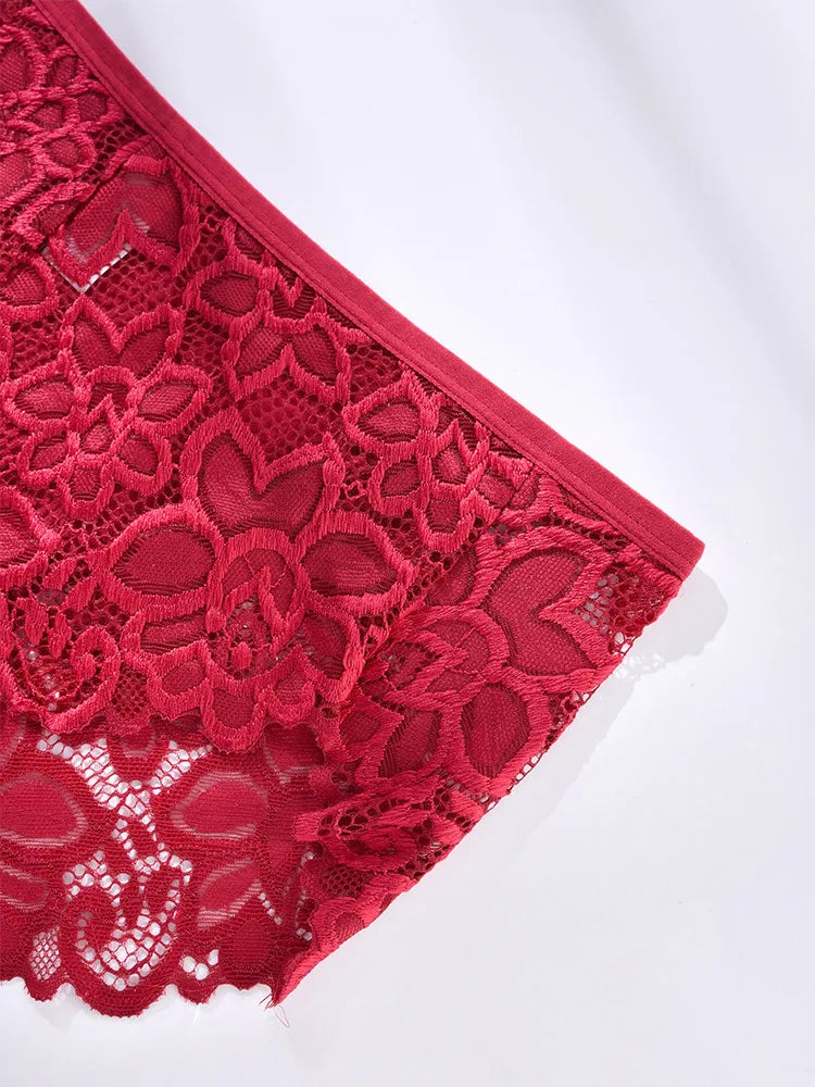 1XL-4XL Plus Size Women Briefs Panties High Waist Sexy Lingerie Hollow Out Underpanties Comfortable Underwear 80-140kg.