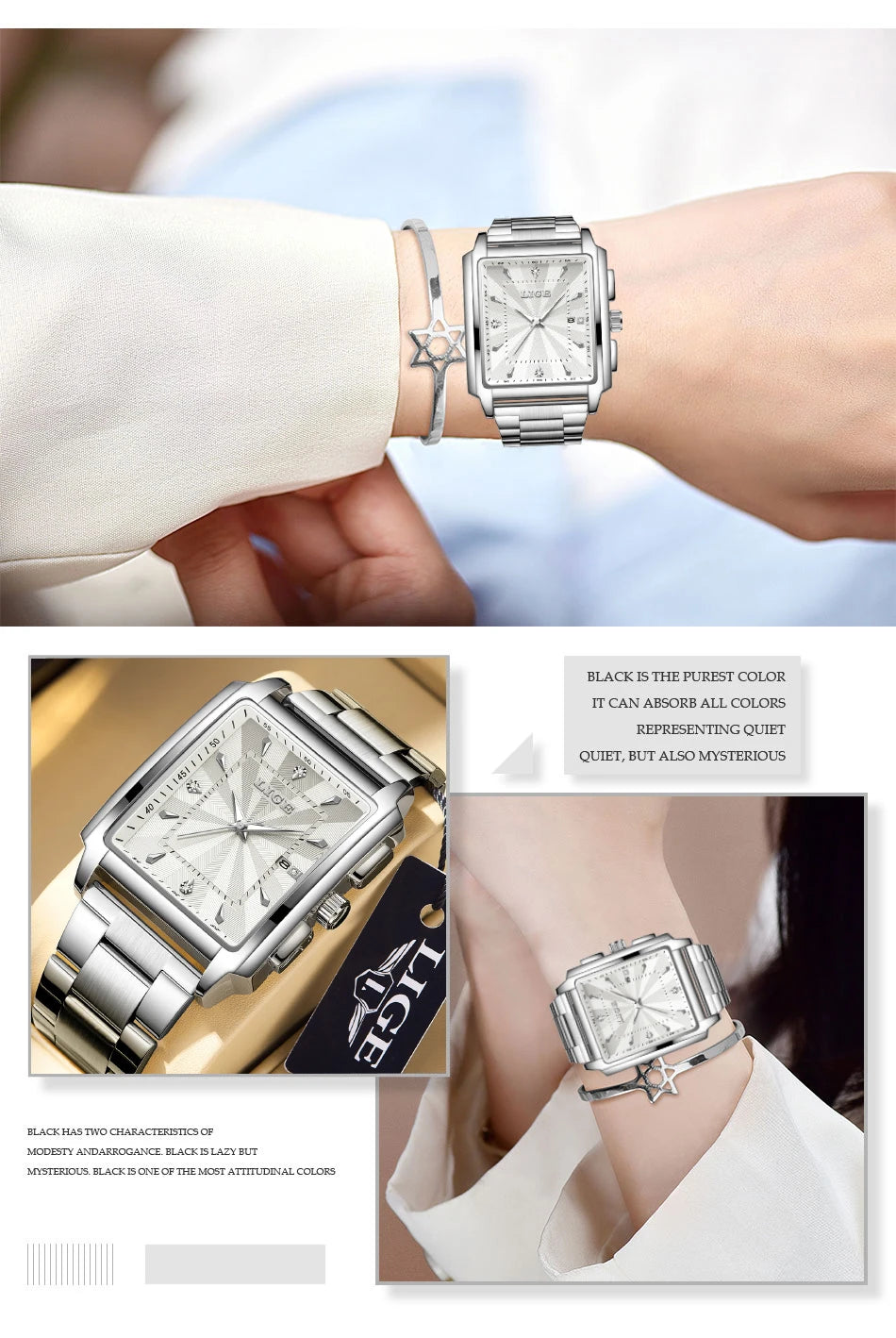 LIGE Fashion Waterproof Watch For Women Top Brand Luxury Women Watch Casual Sport Date Women's Quartz Wristwatches Montre Femme.