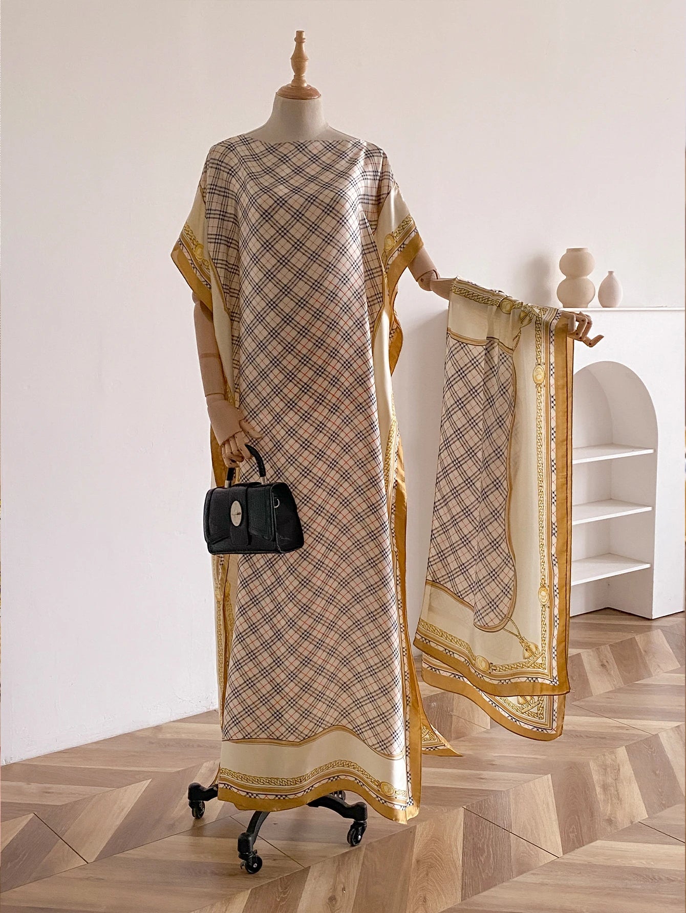 Sommer Neue Mode Afrikanische Kleider Für Frauen Elegante Gedruckt Seide Muslimischen Dame Lange Hijab Kaftan Kleid Oversize Kuwait Abaya.