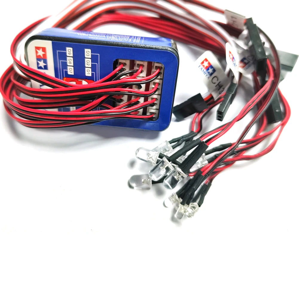 RC 12 LED Lighting Simulation Flash Light Controllable dual flashing lights Kit for 1/10 RC cars Tamiya HSP HPI RC4WD Traxxas.