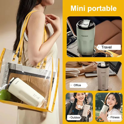 220V Mini Soy Milk Machine Electric Juicer Blender Mixer Wall Breaking Machine Soybean Milk Maker Breakfast Machine 350ml.