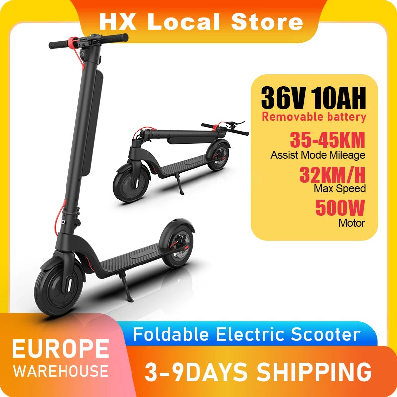 HX X8 e scooters 350W electric scooter Foldable Electric Scooter 10Inch adult Kick escooter 10AH E Scooters Escooter.