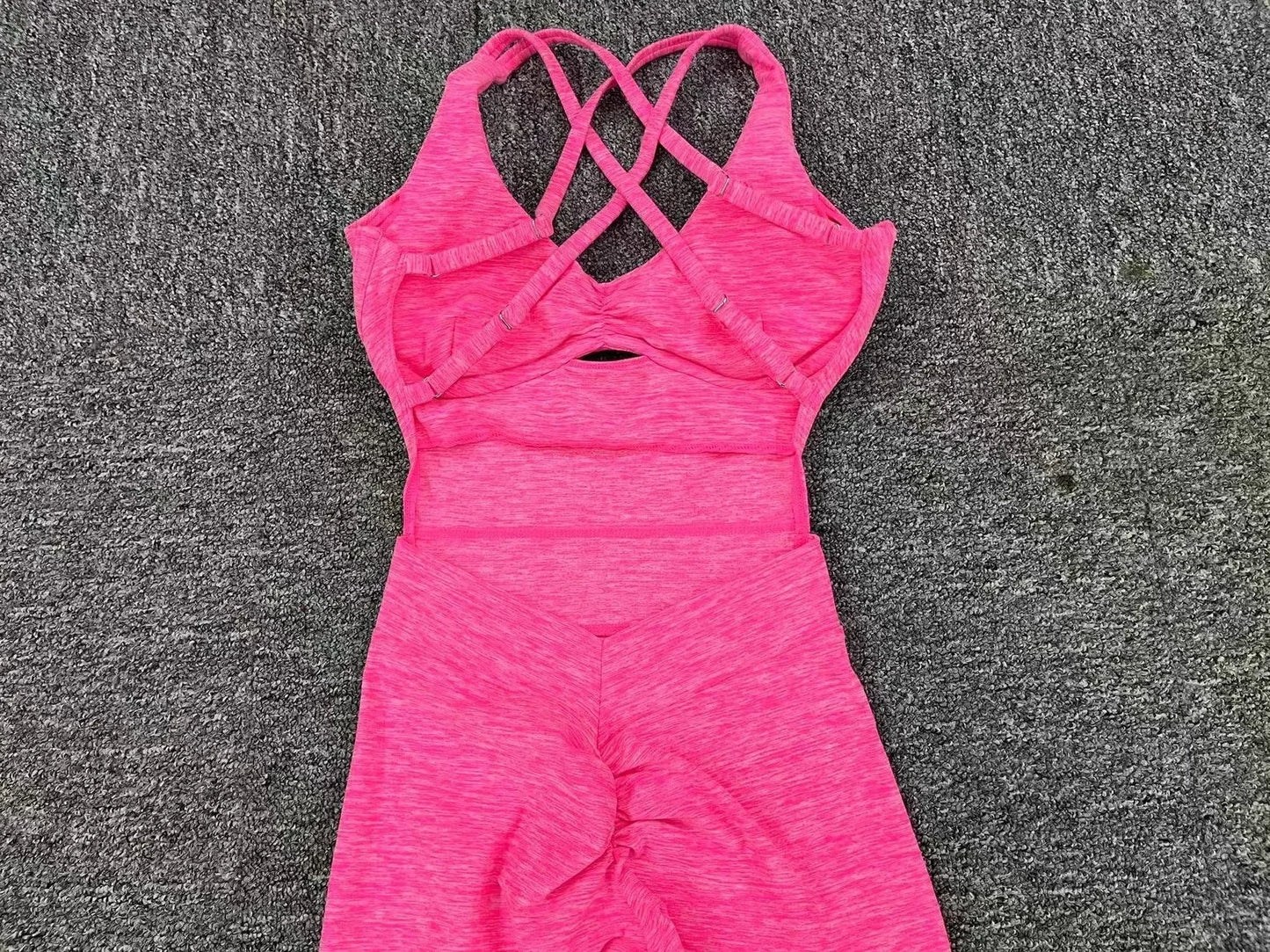 Seamless Yoga Jumpsuits Sports Fitness Peach Hip Raise Cross Beauty Back Dance Belly Contracting One-piece Tracksuits for Women