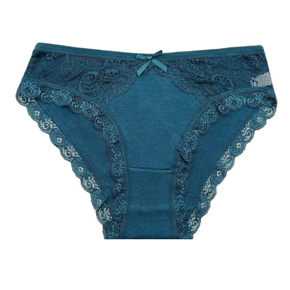 5 PCS/SET New Arrival Low Rise Ladies Sexy Lace Panty Underpants Panties For Women Lingerie Cotton Briefs.