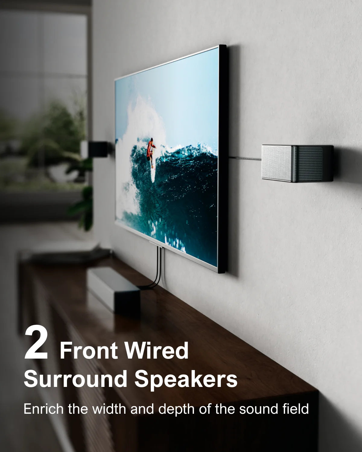 ULTIMEA 7.1Ch Soundbar with Dolby Atmos, APP Control, Surround Sound System for TV, 4 Wired Surround Speakers, Sound Bar for TV.