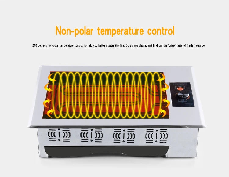 U-shaped electric oven Korean household non stick electric oven smokeless barbecue plate iron plate barbecue pot.