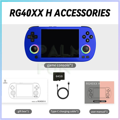 ANBERNIC RG40XX H Retro Handheld Game Console 64Bit 4 Inch IPS Screen Linux 5G WIFI Bluetooth HDMI-TV Output Video Gaming Player