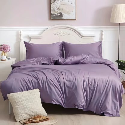 US-Europa-Größe, 1000 TC, 100 % ägyptische Baumwolle, Bettwäsche-Set, weiße, silberblaue Farben, individuell anpassbar