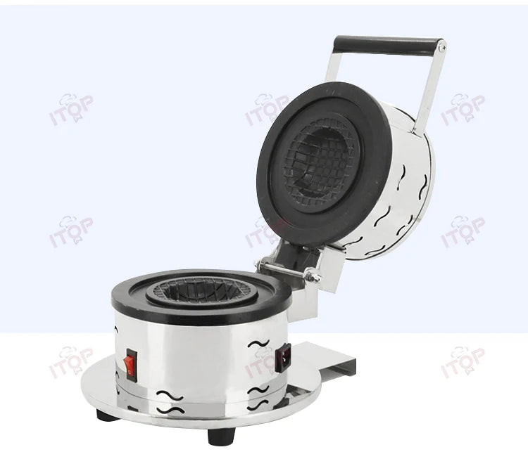 Commercial Burger Ice Cream Bread Maker 10CM Dia. Gelato Press Heating Machine Gelato Panini Press Ice Cream Sandwich Machine.