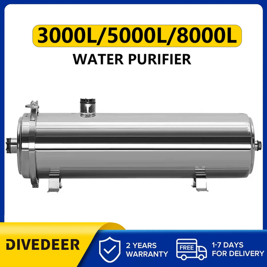 DIVEDEER Water Purifier Filtration Purification Soften Ultration Water Filter 0.01um SUS304 Whole House Water Purifier PVDF.