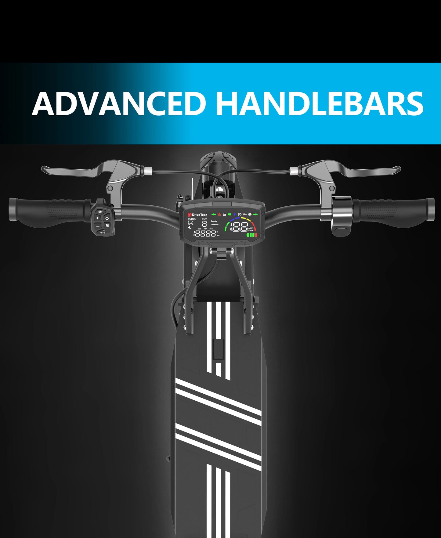 DriveTron DT10 Foldable Adult Electric Scooter, E-Scooter, 50km/h Electric Kick Scooter, 1000W Skateboards, 48V 15.6Ah Kickboard.