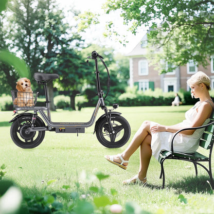 K14 Electric Scooter 500W Peak Motor, 14'' Tires,36V 15.6Ah Battery,32km/h Max Speed,50-60km Range,350W Rated Motor, Disc Brakes.