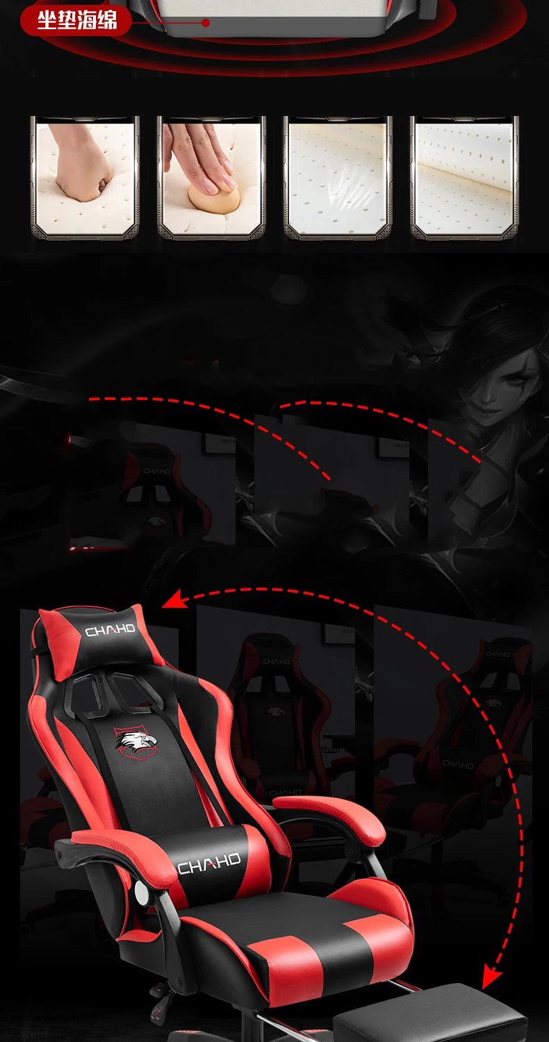 2025 Neuer Computerstuhl, grüner Gaming-Stuhl, PU-Leder, Bürodrehstuhl, Aufzug, Schlafzimmermöbel, Mode, Sillas, Gamer-Stuhl